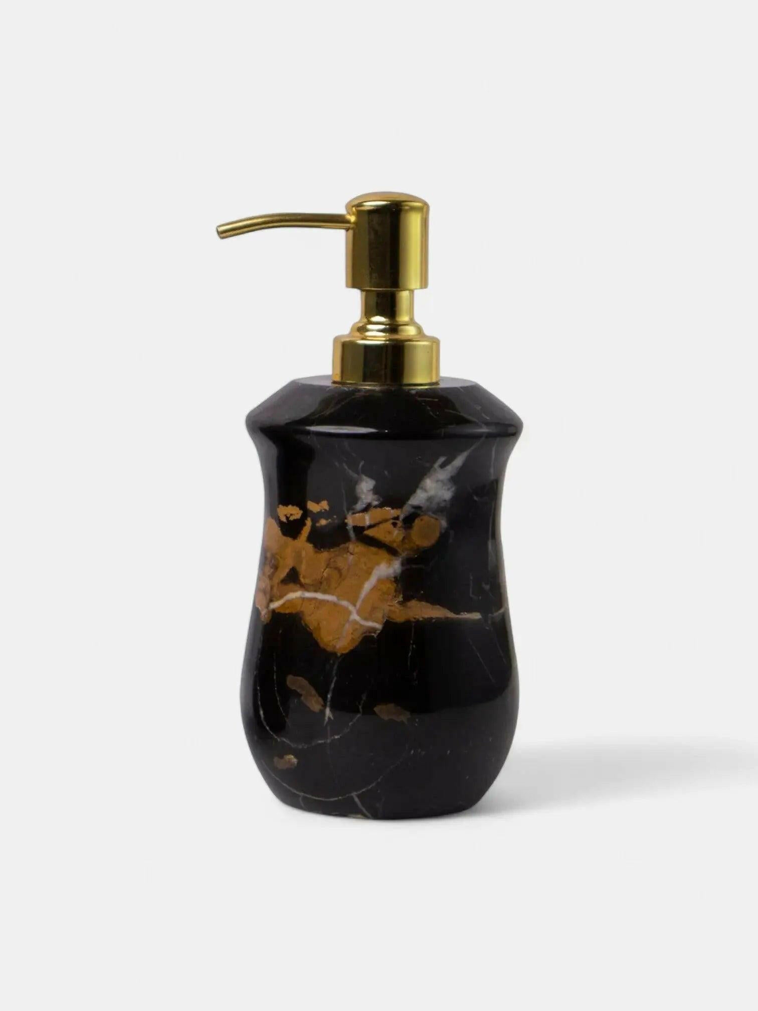 Black Portoro Marble Soap Dispenser.