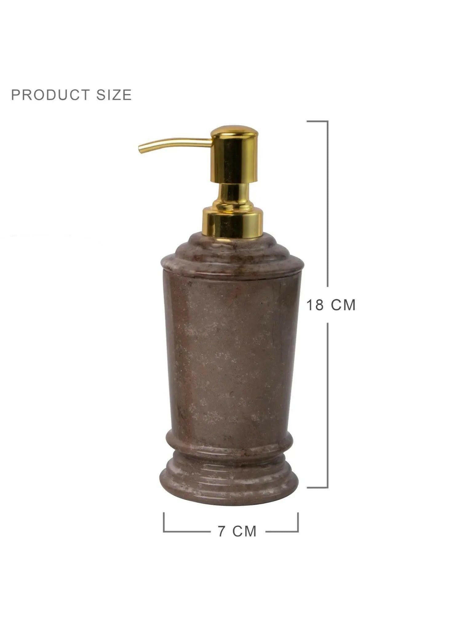 Bronze Armani Marble Soap Lotion Dispenser.