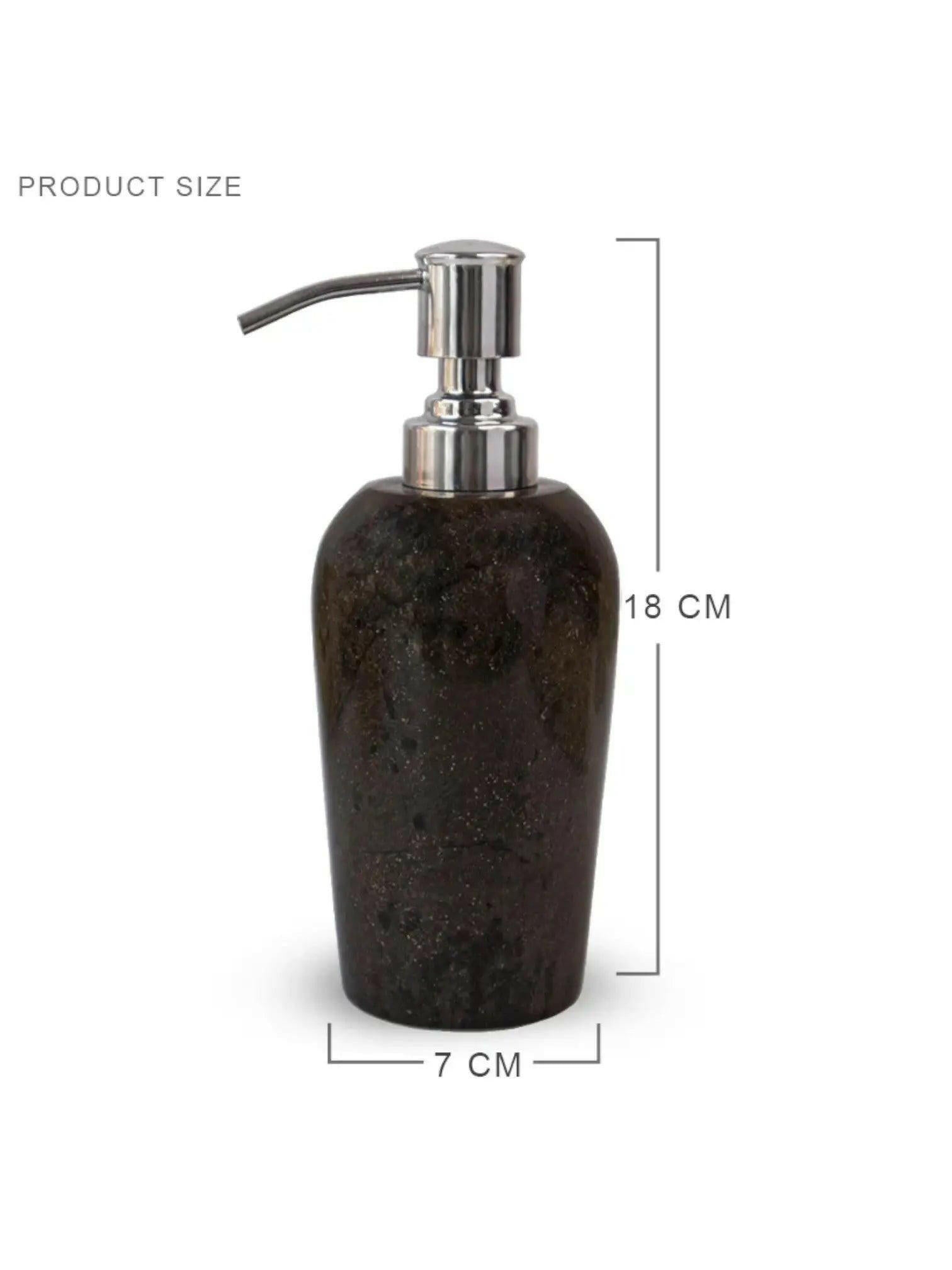 Brown Marble Soap Lotion Dispenser.