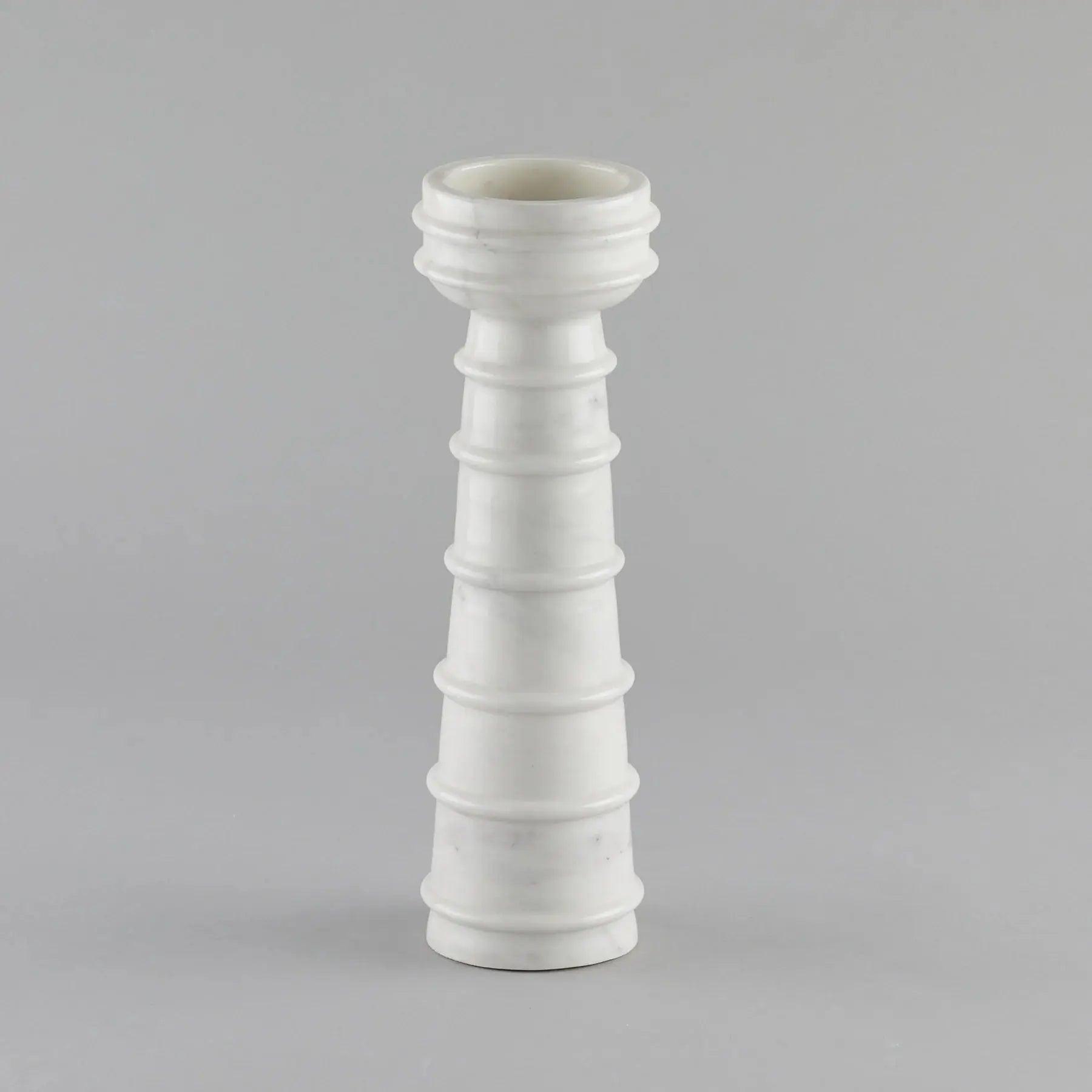 Nora White Marble Candle Holder – Elegant and Unique Design Artifact Stonex