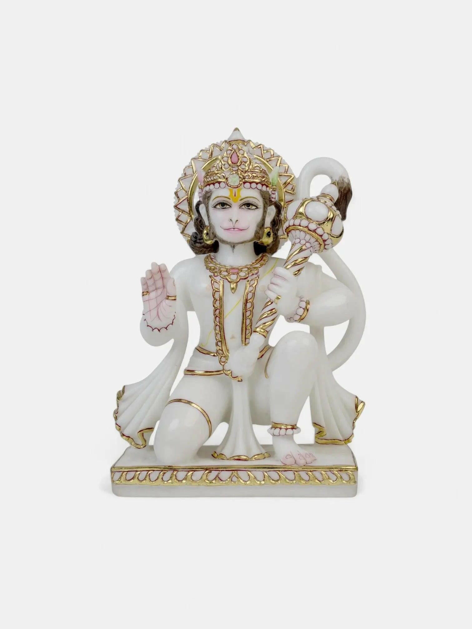 Elegant Hanuman Ji Statue in Marble.