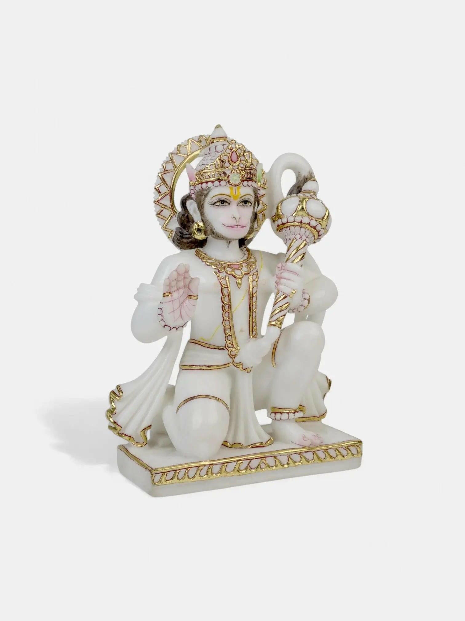 Elegant Hanuman Ji Statue in Marble.