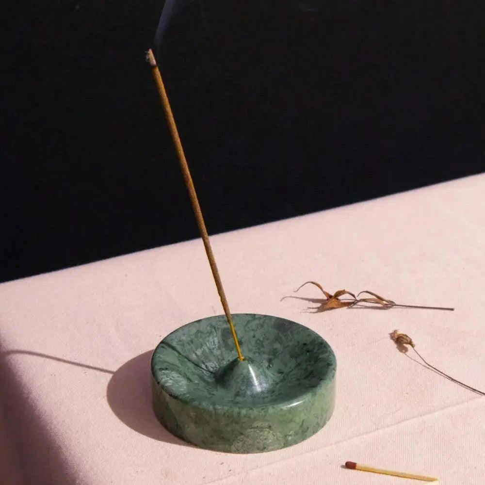 Marble Incense Stick Holder (White, Green, Black).