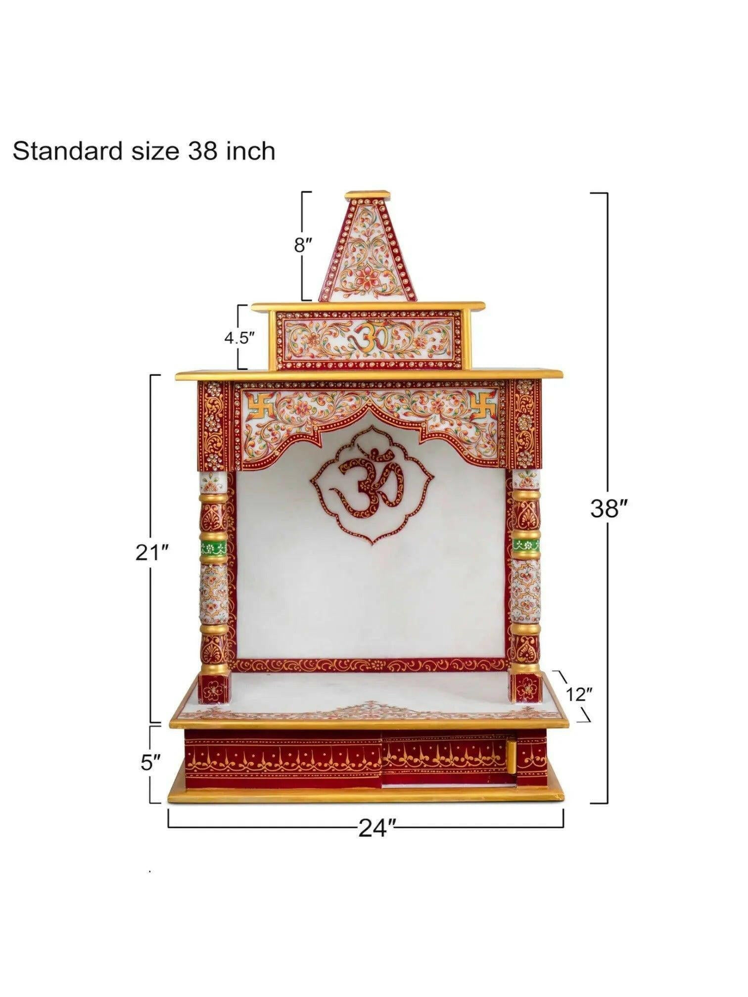 Medium Marble Temple for Home Decor.