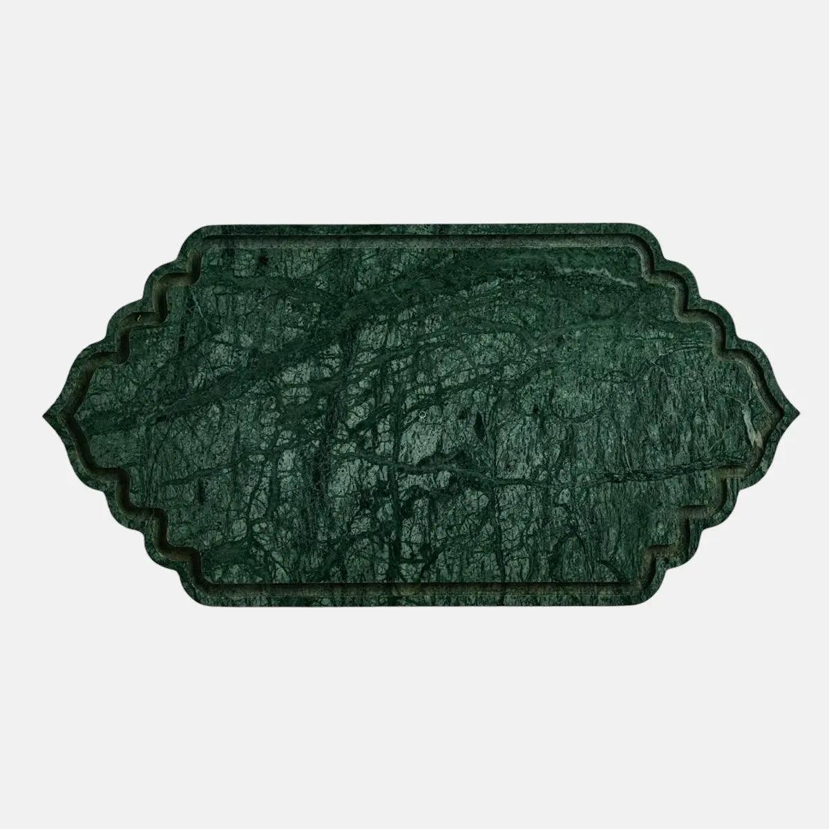 Elegance Green Marble Long Maroc Platter Artifact Stonex