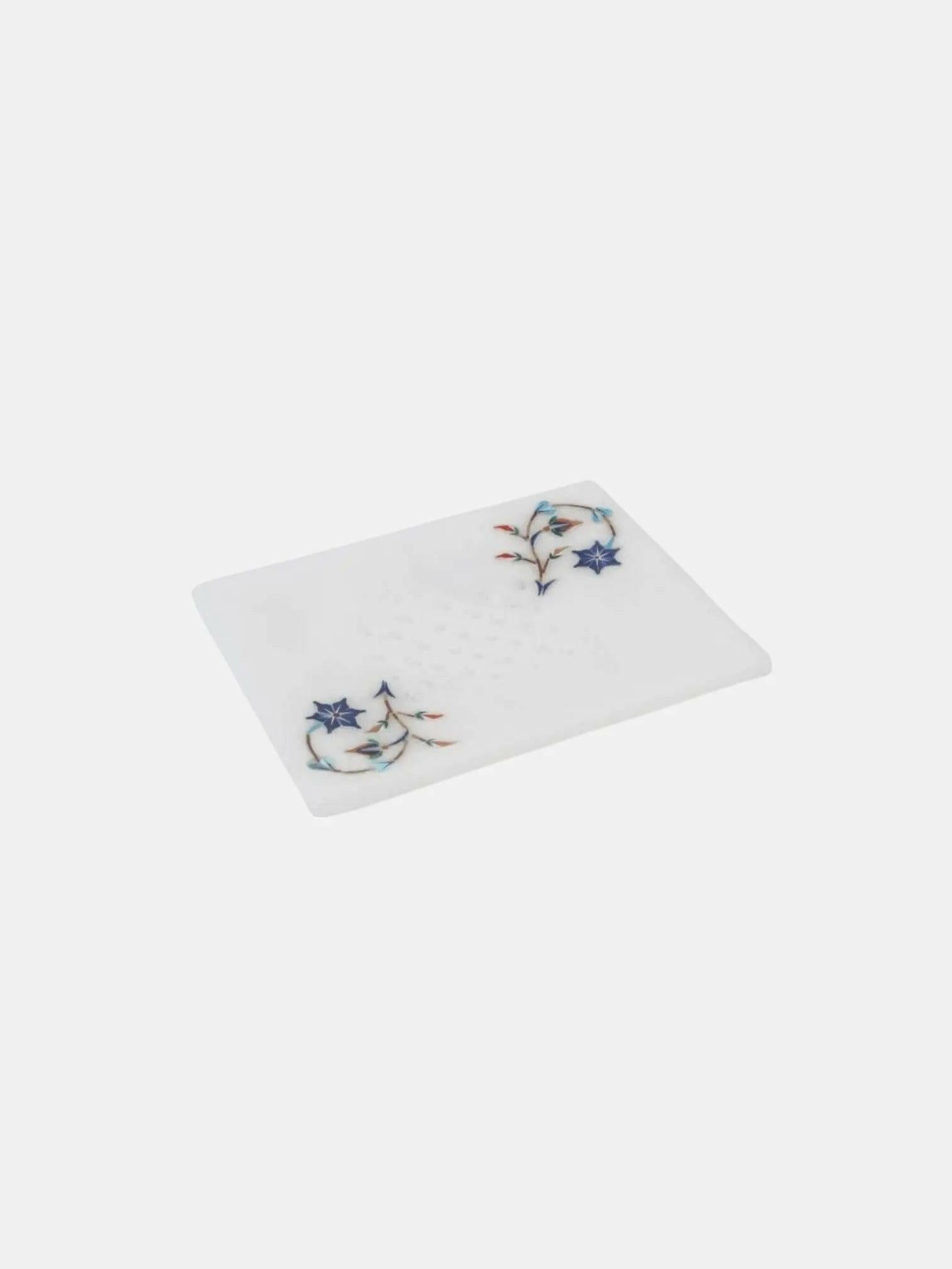 Azure Bloom Marble Bathroom Set.