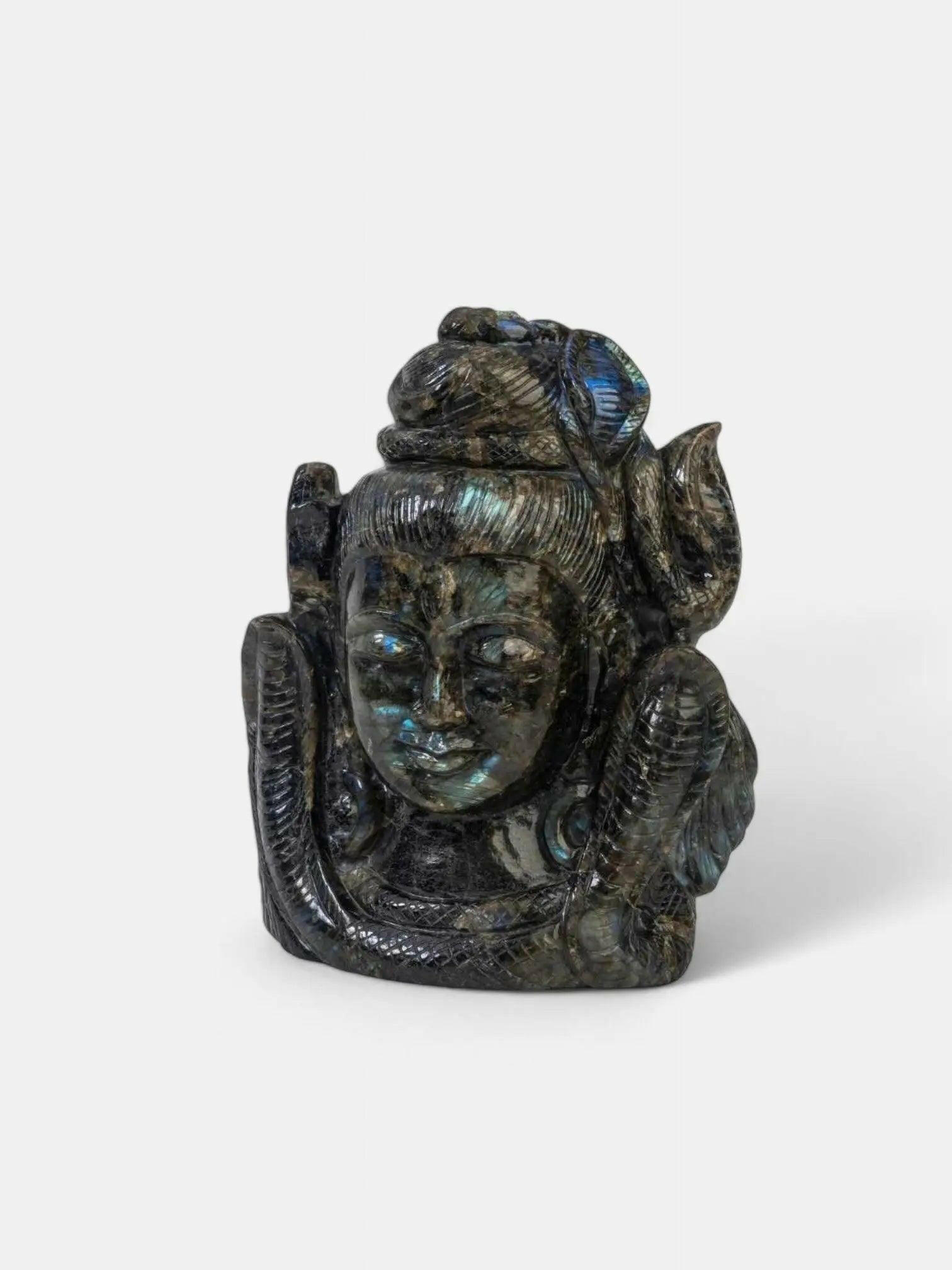 Cosmic Shiva Black Marble Statue.