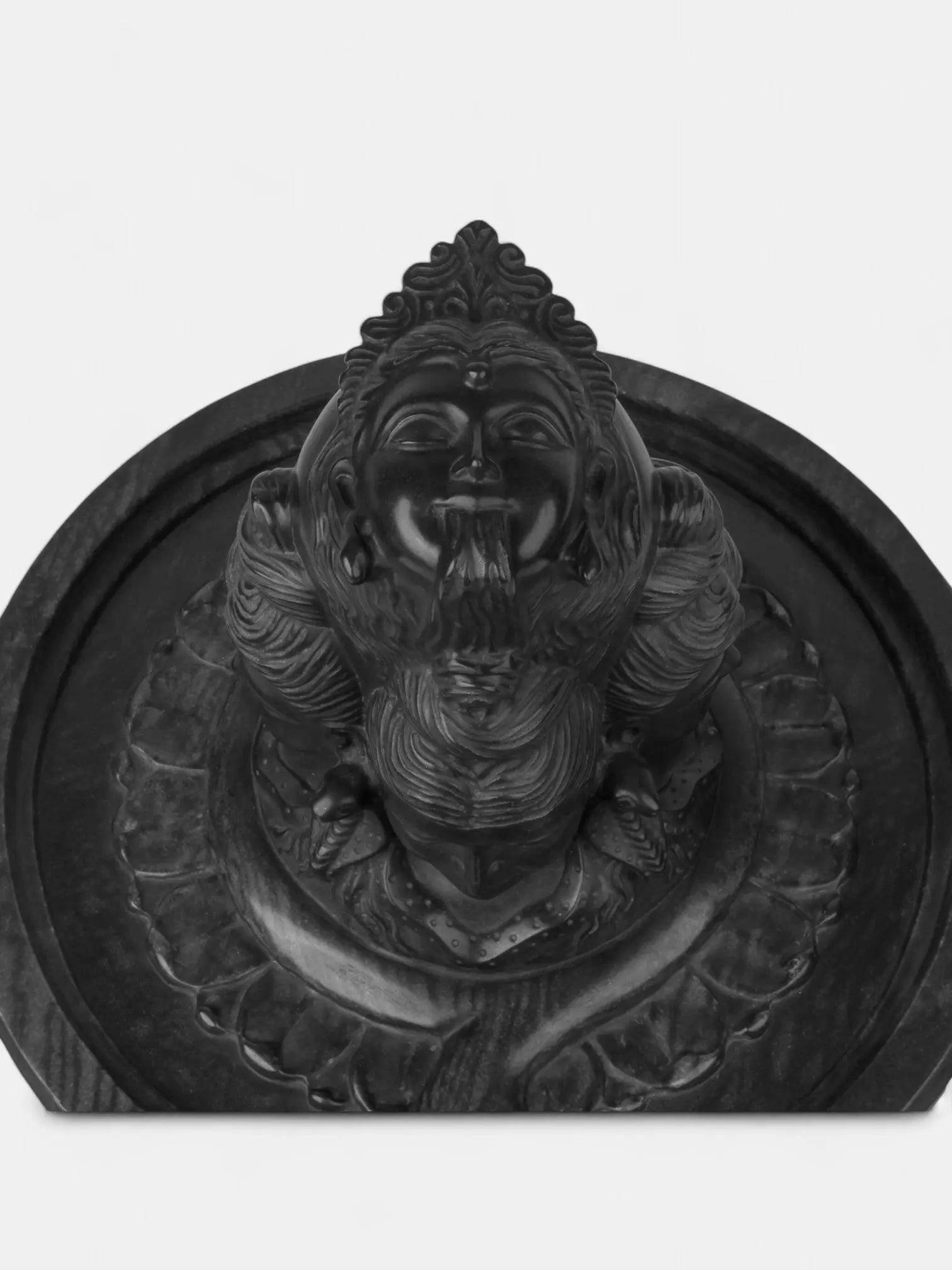 Panchmukhi Black Marble Shivlinga Statue.