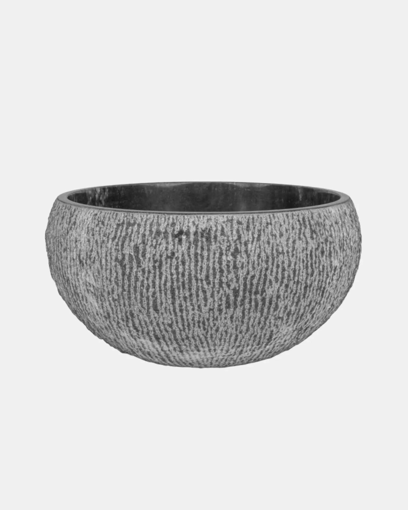 Elegant Black Marble Garden Bowl Planter.