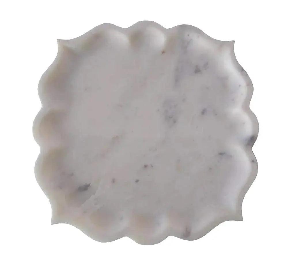 White Marble Dining Maroc Platter Artifact Stonex