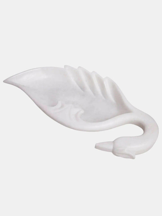 Peacock Marble Urli Bowl, Elegant Design.