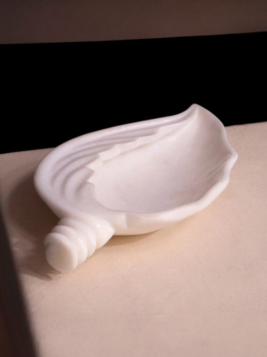 Shell Shaped Marble Urli Bowl Decor