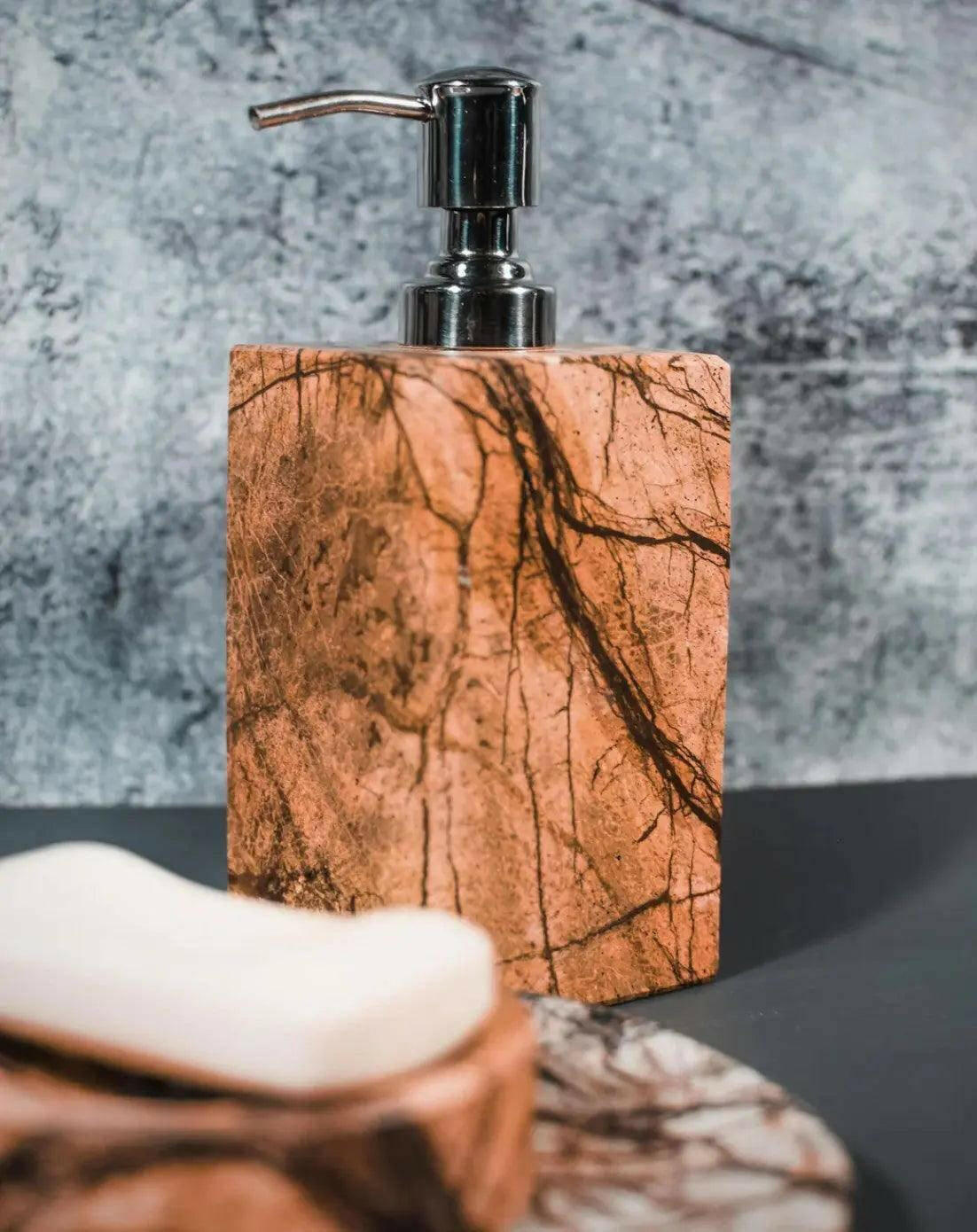 Rainforest Brown Marble Soap Dispenser.