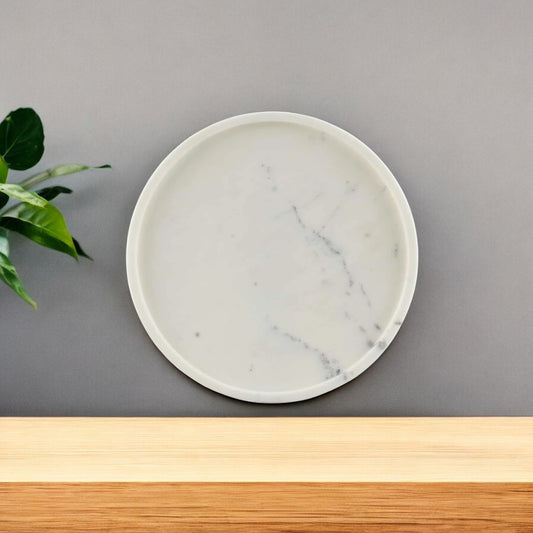 Timeless Opulent Round Marble Tray