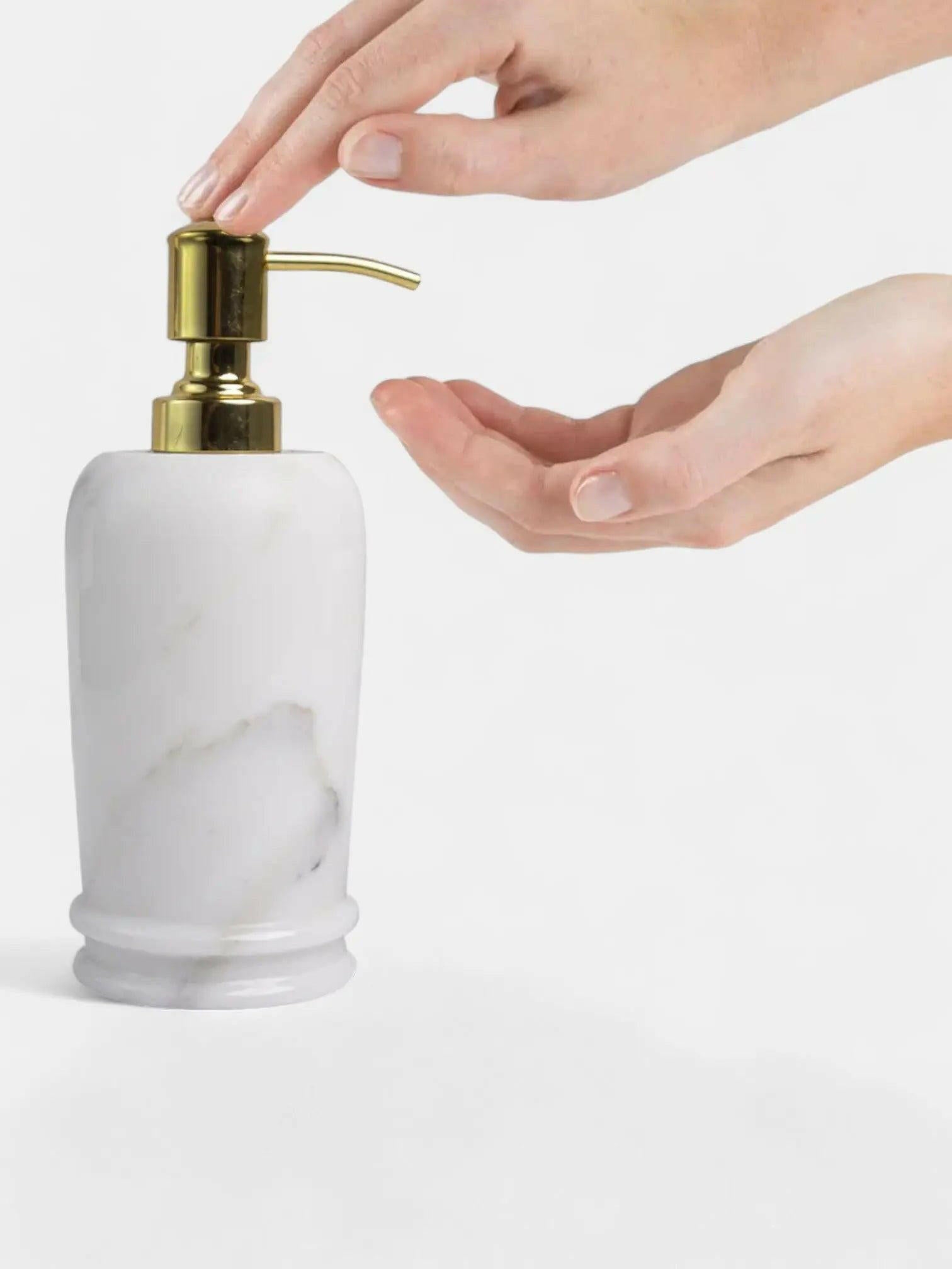 Stunning Statuario Marble Soap Dispenser.