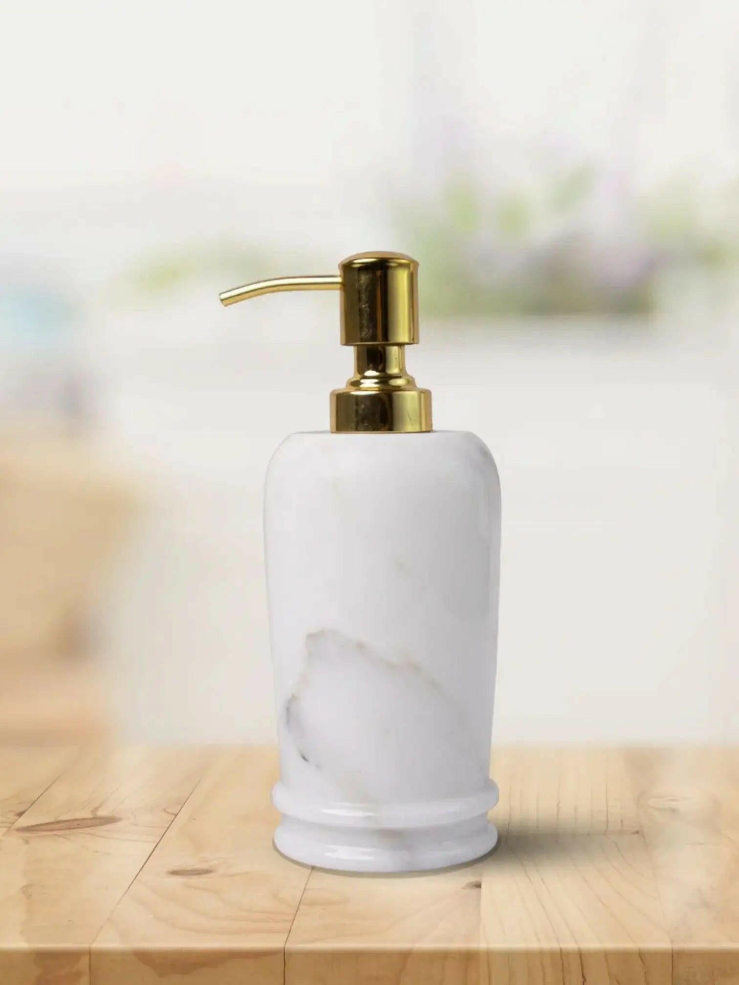 Stunning Statuario Marble Soap Dispenser.