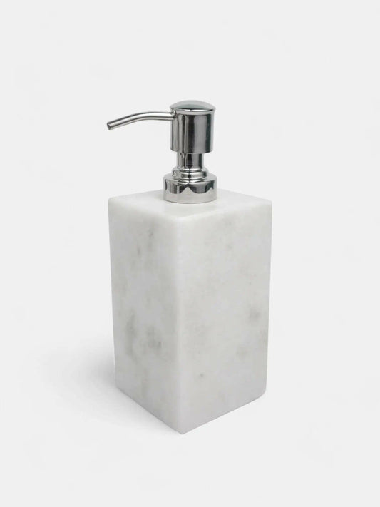 White Marble Soap Lotion Dispenser for Bathroom.